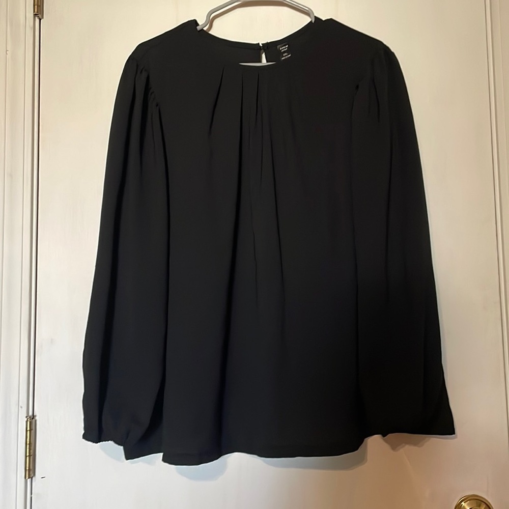 Shein curve black blouse long sleeve size 2XL